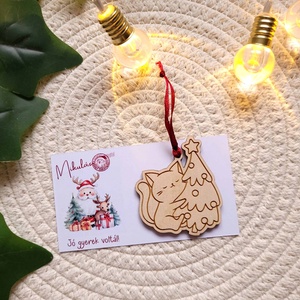 Karácsonyfadísz - színezhető, pingvin mintával, Karácsony, Mikulás, Mikulás ajándékok, Gravírozás, pirográfia, MESKA