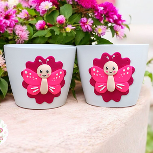 Ballagási kaspó - Pillangó csoport, Otthon & Életmód, Dekoráció, Virágdísz és tartó, Cserép & Kaspó, Gyurma, MESKA