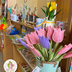 Filc tulipán - otthon & életmód - dekoráció - virágdísz és tartó - csokor & virágdísz - Meska.hu