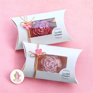 Peoniás illatgyertya díszcsomagolásban, Otthon & Életmód, Gyertya, illat, aroma, Gyertya, Gyertya-, mécseskészítés, MESKA