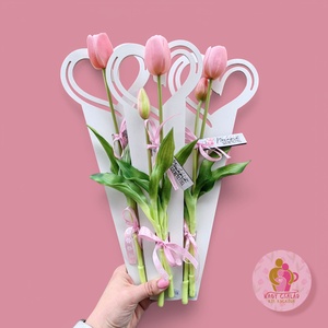 Rózsaszín tulipán dísz, Otthon & Életmód, Dekoráció, Virágdísz és tartó, Csokor & Virágdísz, Mindenmás, MESKA