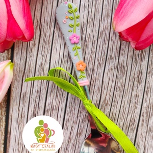 Virágos kanál, Otthon & Életmód, Konyhafelszerelés, tálalás, Tálalás, Kanál & Villa, Gyurma, MESKA