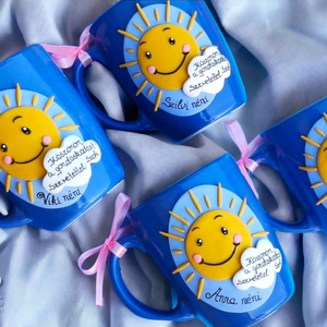 Ballagási bögre a csoport jelével, Otthon & Életmód, Konyhafelszerelés, tálalás, Tálalás, Bögre & Csésze, Gyurma, MESKA