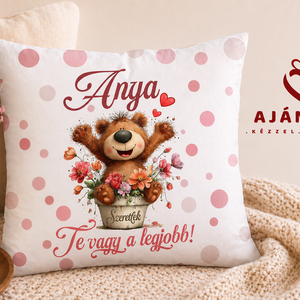 Díszpárna „Anya Te vagy a legjobb”, Otthon & Életmód, Lakástextil, Párna & Párnahuzat, Díszpárna (belsővel együtt), Varrás, „Anya, Te vagy a legjobb!” – Macis Anyák Napi Díszpárna (26x26 cm)
Szeretnéd valami igazán kedvesse..., MESKA