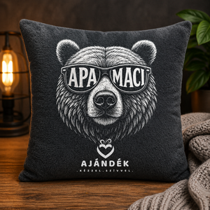 Apa Maci plüss párna - Meska.hu