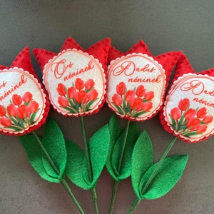 Piros tulipán - Meska.hu