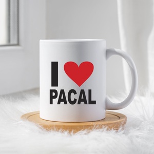 I love pacal bögre, Otthon & Életmód, Konyhafelszerelés, tálalás, Tálalás, Bögre & Csésze, Fotó, grafika, rajz, illusztráció, Decoupage, transzfer és szalvétatechnika, MESKA