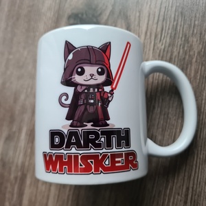 Darth Whisker bögre, Otthon & Életmód, Konyhafelszerelés, tálalás, Tálalás, Bögre & Csésze, Fotó, grafika, rajz, illusztráció, Decoupage, transzfer és szalvétatechnika, MESKA