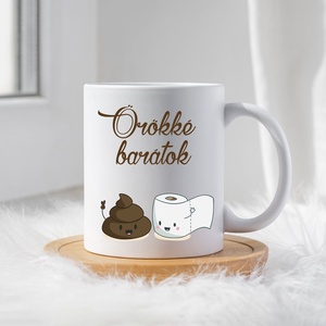 Örökké barátok bögre, Otthon & Életmód, Konyhafelszerelés, tálalás, Tálalás, Bögre & Csésze, Fotó, grafika, rajz, illusztráció, Decoupage, transzfer és szalvétatechnika, MESKA