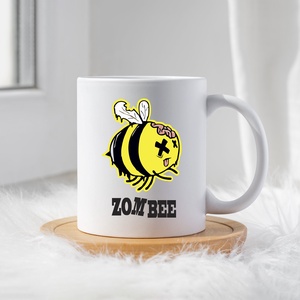 Zom bee bögre, Otthon & Életmód, Konyhafelszerelés, tálalás, Tálalás, Bögre & Csésze, Fotó, grafika, rajz, illusztráció, Decoupage, transzfer és szalvétatechnika, MESKA