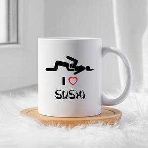 I love sushi bögre, Otthon & Életmód, Konyhafelszerelés, tálalás, Tálalás, Bögre & Csésze, Fotó, grafika, rajz, illusztráció, Decoupage, transzfer és szalvétatechnika, MESKA