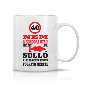 40 év süllő bögre, Otthon & Életmód, Konyhafelszerelés, tálalás, Tálalás, Bögre & Csésze, Fotó, grafika, rajz, illusztráció, Decoupage, transzfer és szalvétatechnika, MESKA