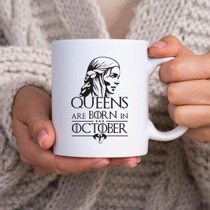 Queens are born in bögre, kérhető más hónappal is, Otthon & Életmód, Konyhafelszerelés, tálalás, Tálalás, Bögre & Csésze, Fotó, grafika, rajz, illusztráció, Decoupage, transzfer és szalvétatechnika, MESKA