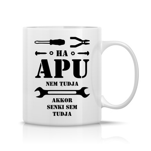 Ha Apu nem tudja, senki nem tudja bögre, Otthon & Életmód, Konyhafelszerelés, tálalás, Tálalás, Bögre & Csésze, Fotó, grafika, rajz, illusztráció, Decoupage, transzfer és szalvétatechnika, MESKA