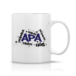 Apa bögre, Otthon & Életmód, Konyhafelszerelés, tálalás, Tálalás, Bögre & Csésze, Fotó, grafika, rajz, illusztráció, Decoupage, transzfer és szalvétatechnika, MESKA