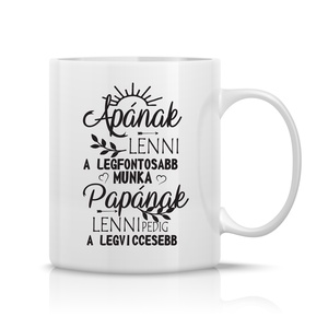 Papa bögre, Otthon & Életmód, Konyhafelszerelés, tálalás, Tálalás, Bögre & Csésze, Fotó, grafika, rajz, illusztráció, Decoupage, transzfer és szalvétatechnika, MESKA