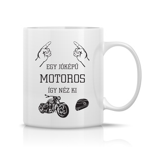 Egy jóképű motoros bögre, Otthon & Életmód, Konyhafelszerelés, tálalás, Tálalás, Bögre & Csésze, Fotó, grafika, rajz, illusztráció, Decoupage, transzfer és szalvétatechnika, MESKA
