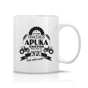 Traktoros Apuka bögre, Otthon & Életmód, Konyhafelszerelés, tálalás, Tálalás, Bögre & Csésze, Fotó, grafika, rajz, illusztráció, Decoupage, transzfer és szalvétatechnika, MESKA