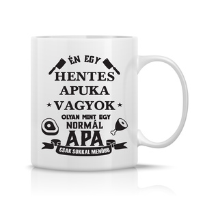 Hentes Apuka bögre, Otthon & Életmód, Konyhafelszerelés, tálalás, Tálalás, Bögre & Csésze, Fotó, grafika, rajz, illusztráció, Decoupage, transzfer és szalvétatechnika, MESKA