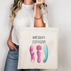 Kapcsolati státuszom vászontáska/bevásárlótáska, Táska & Tok, Bevásárlás & Shopper táska, Shopper, textiltáska, szatyor, , MESKA
