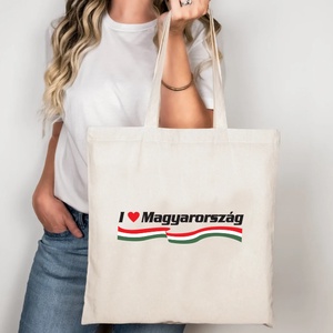 I love Magyarország vászontáska/bevásárlótáska, Táska & Tok, Bevásárlás & Shopper táska, Shopper, textiltáska, szatyor, , MESKA