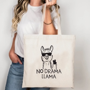 No drama Llama vászontáska/bevásárlótáska, Táska & Tok, Bevásárlás & Shopper táska, Shopper, textiltáska, szatyor, , MESKA