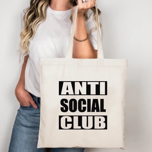 Anti Social Club vászontáska/bevásárlótáska, Táska & Tok, Bevásárlás & Shopper táska, Shopper, textiltáska, szatyor, , MESKA