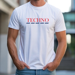 Techno férfi póló, Ruha & Divat, Férfi ruha, Póló, Decoupage, transzfer és szalvétatechnika, Fotó, grafika, rajz, illusztráció, MESKA