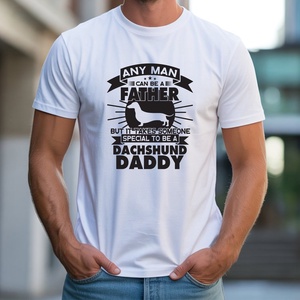 Daschund daddy - tacskó apa férfi póló, Ruha & Divat, Férfi ruha, Póló, Decoupage, transzfer és szalvétatechnika, Fotó, grafika, rajz, illusztráció, MESKA