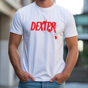 Dexter férfi póló, Ruha & Divat, Férfi ruha, Póló, Decoupage, transzfer és szalvétatechnika, Fotó, grafika, rajz, illusztráció, MESKA