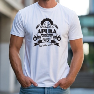 Traktoros Apuka póló, Ruha & Divat, Férfi ruha, Póló, Decoupage, transzfer és szalvétatechnika, Fotó, grafika, rajz, illusztráció, MESKA