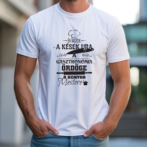 Séf póló, Ruha & Divat, Férfi ruha, Póló, Decoupage, transzfer és szalvétatechnika, Fotó, grafika, rajz, illusztráció, MESKA