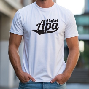 Legjobb Apa póló, Ruha & Divat, Férfi ruha, Póló, Decoupage, transzfer és szalvétatechnika, Fotó, grafika, rajz, illusztráció, MESKA