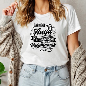 Nagymama női póló, Ruha & Divat, Női ruha, Póló, felső, Decoupage, transzfer és szalvétatechnika, Fotó, grafika, rajz, illusztráció, MESKA