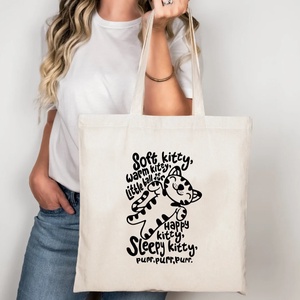 Soft kitty, warm kitty vászontáska/bevásárlótáska, Táska & Tok, Bevásárlás & Shopper táska, Shopper, textiltáska, szatyor, , MESKA
