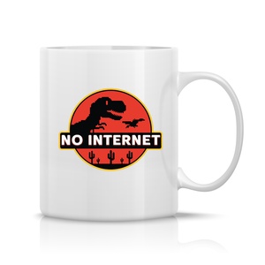 No Internet bögre, Otthon & Életmód, Konyhafelszerelés, tálalás, Tálalás, Bögre & Csésze, Fotó, grafika, rajz, illusztráció, Decoupage, transzfer és szalvétatechnika, MESKA
