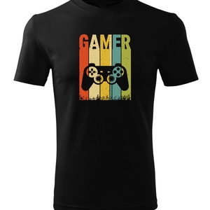 Gamer férfi póló, Ruha & Divat, Férfi ruha, Póló, Decoupage, transzfer és szalvétatechnika, Fotó, grafika, rajz, illusztráció, MESKA