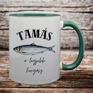 Lejobb horgász bögre egyedi névvel - otthon & életmód - konyhafelszerelés, tálalás - tálalás - bögre & csésze - Meska.hu