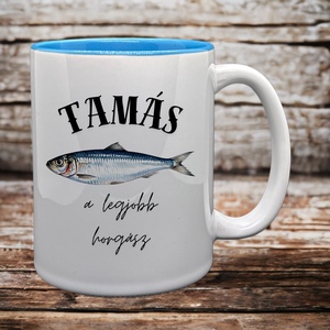 Lejobb horgász bögre egyedi névvel - otthon & életmód - konyhafelszerelés, tálalás - tálalás - bögre & csésze - Meska.hu