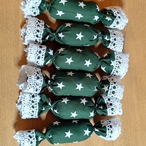 Textil szaloncukor  - karácsony - karácsonyi lakásdekoráció - karácsonyi lakásdíszek - Meska.hu