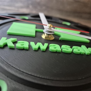 3D Nyomtatott Motoros Fali Óra    Kawasaki stílusban! - otthon & életmód - dekoráció - fali és függő dekoráció - falióra & óra - Meska.hu