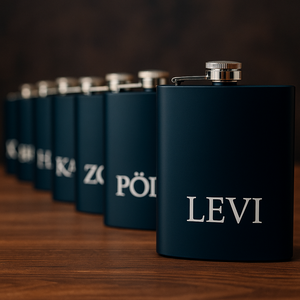 Személyre szabott, fekete laposüveg - Meska.hu