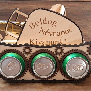 Egyedi fa sörös tank Férfiaknak - otthon & életmód - konyhafelszerelés, tálalás - italos kellékek - sörtartó - Meska.hu