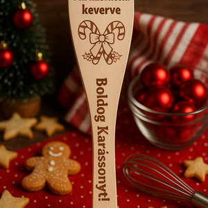 Karácsonyi fakanál, Karácsony, Adventi díszek, Adventi ablakdekoráció, Famegmunkálás, MESKA