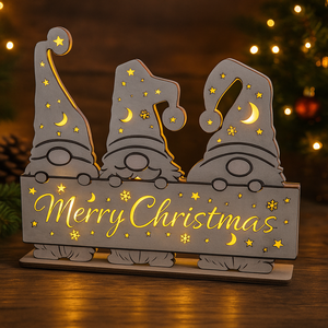 Karácsonyi világitós manós dekoráció - Meska.hu