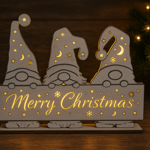 Karácsonyi világitós manós dekoráció - karácsony - karácsonyi lakásdekoráció - karácsonyfadíszek - Meska.hu