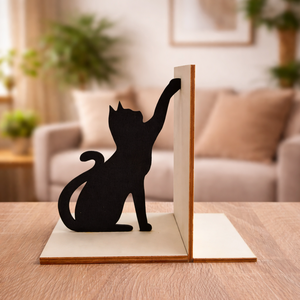 Ülő fekete cica könyvtámasz - kellékek & szerszámok - ékszerkellék - könyvjelző alap - Meska.hu