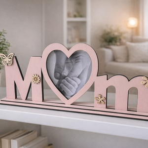 Szív alakú képkeret, cserélhető fotóval - Meska.hu