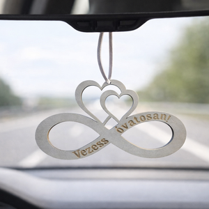 Autós tükördísz � Vezess óvatosan!, Otthon & Életmód, Autó, Visszapillantó dísz, Gravírozás, pirográfia, MESKA