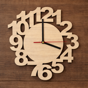 Modern fa falióra, Otthon & Életmód, Dekoráció, Fali és függő dekoráció, Falióra & óra, Gravírozás, pirográfia, MESKA